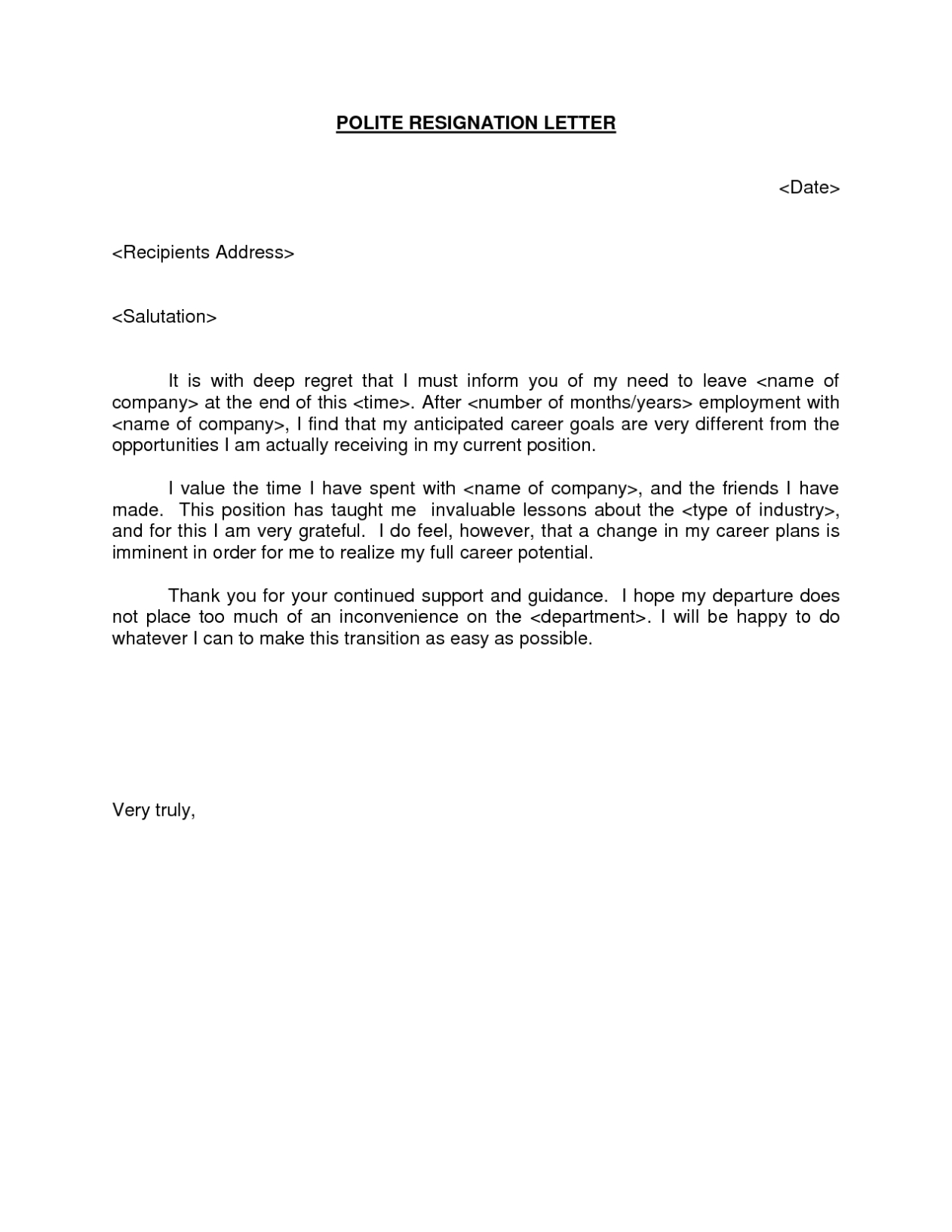 Resignation Letter Free Template Download Examples | Letter Template With Regard To Draft Letter Of Resignation Template