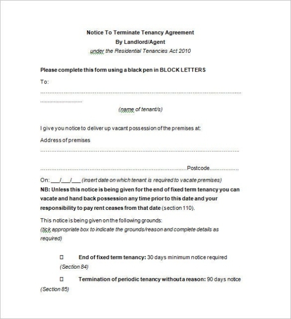 Retail Lease Agreement Nsw Template | Classles Democracy Throughout Termination Of Lodger Agreement Template