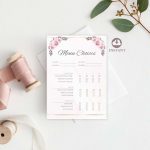 Rose Menu Choices Wedding Planner Wedding Menu Template | Etsy inside Wedding Menu Choice Template