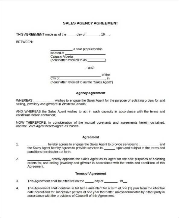 Sales Agency Agreement – Gotilo Regarding Credit Sale Agreement Template
