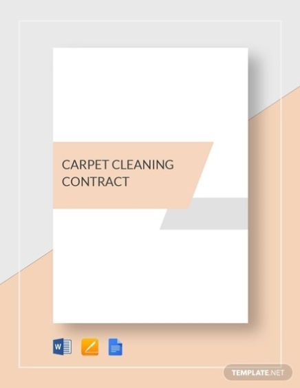 Sample Cleaning Contract Template - Google Docs, Ms Word, Pages, Pdf for Carpet Cleaning Service Contract Templates