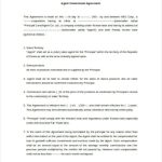 Sample Of Commission Agent Agreement For Real Estate Commission Split Agreement Template