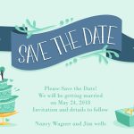 Save The Date Vector Invitation Template – Designious Within Meeting Save The Date Templates