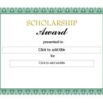Scholarship Award Template | Scholarship Award Certificate Template For Scholarship Award Letter Template
