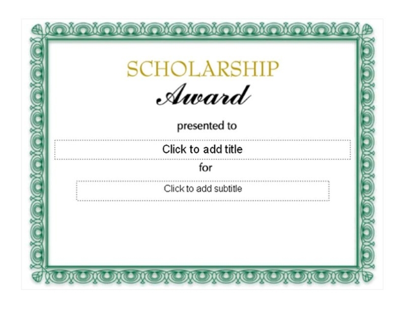 Scholarship Award Template | Scholarship Award Certificate Template For Scholarship Award Letter Template