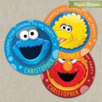 Sesame Street Printable Birthday Favor Tag Labels In Sesame Street Label Templates