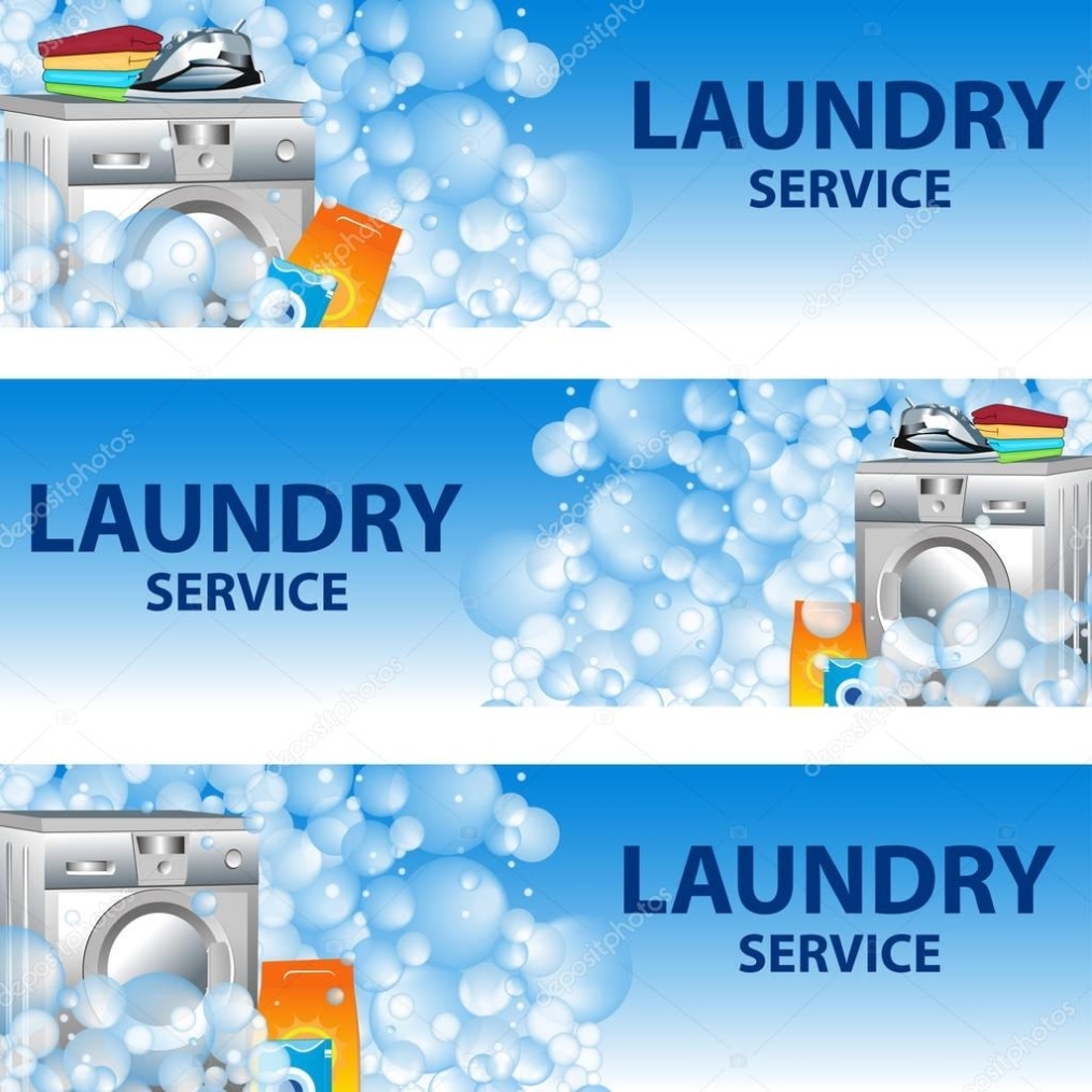 Set Banners Laundry Service. Poster Template For House Cleaning Throughout Ironing Service Flyer Template