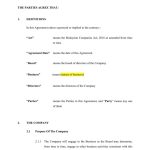Shareholders' Agreement Template - Burgielaw with regard to founders shareholder agreement template