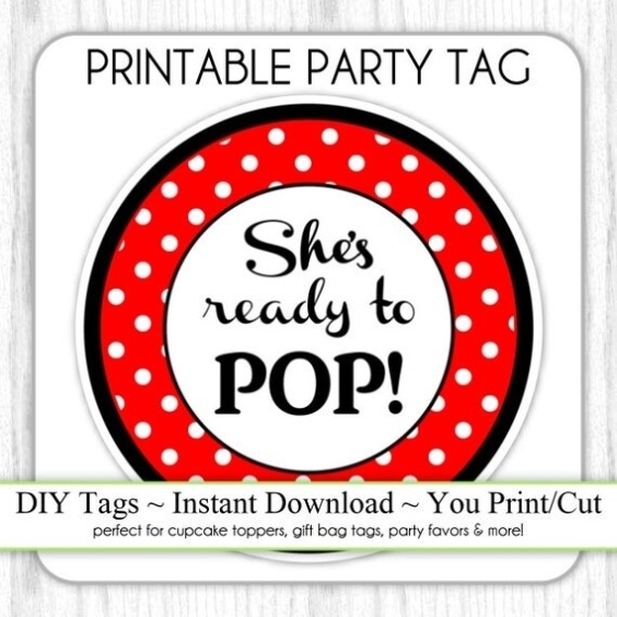 She'S Ready To Pop Baby Shower Printable By Delightprintables Throughout Ready To Pop Labels Template