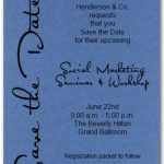 Shimmery Blue Business Save The Date Cards | Corporate Save The Date Intended For Save The Date Business Event Templates