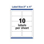 Shipping Address Labels Laser Printers 5000 Labels 2X4 Labels Permanent Intended For 2X4 Label Template