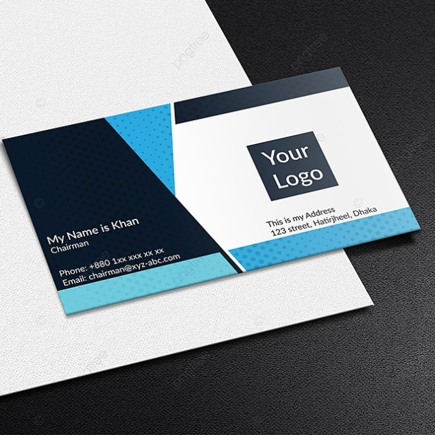 Simple Blue Business Card Template Ready For Print Template For Free with Free Template Business Cards To Print