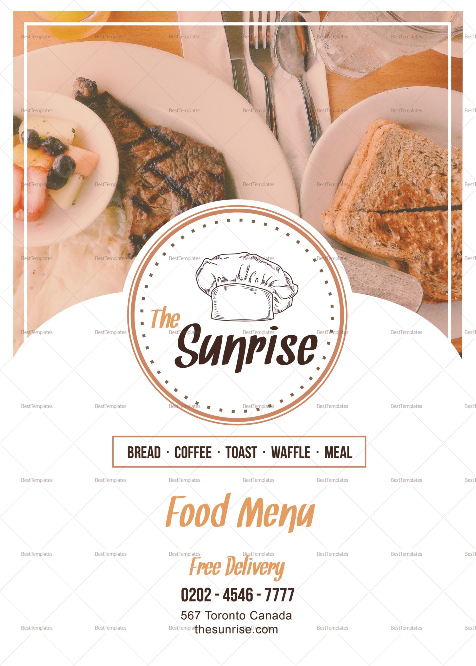 Simple Breakfast Menu Design Template In Psd, Word, Publisher Within Menu Templates For Publisher