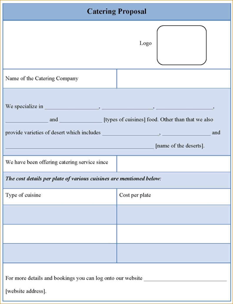 Simple Catering Proposal And Quote Template Inside Catering Proposal Template