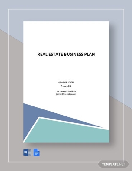 Simple Real Estate Business Plan Template – Google Docs, Word Inside Real Estate Agent Business Plan Template Pdf