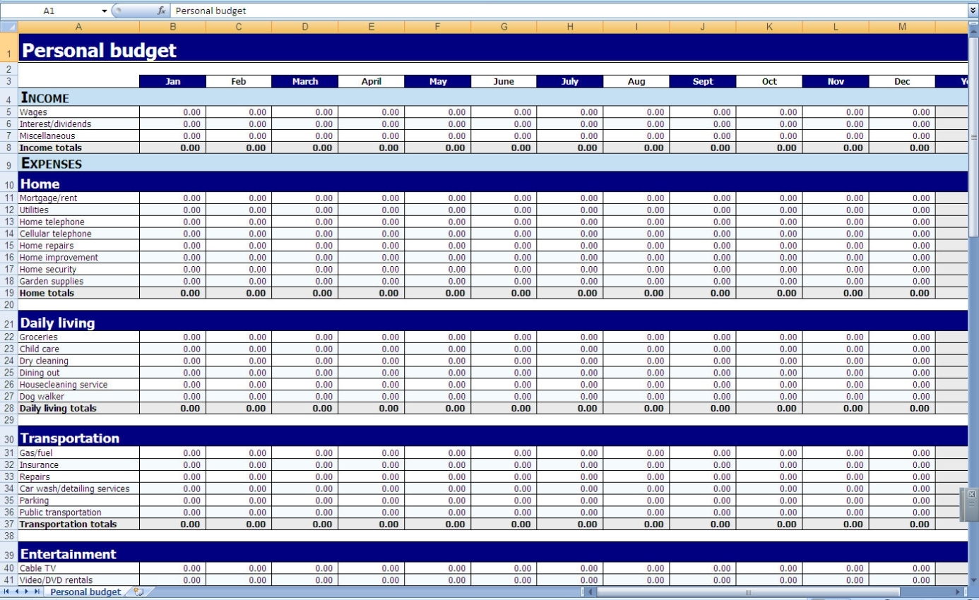 Small Business Budget Spreadsheet Excel For Monthly And Yearly Budget within Free Small Business Budget Template Excel