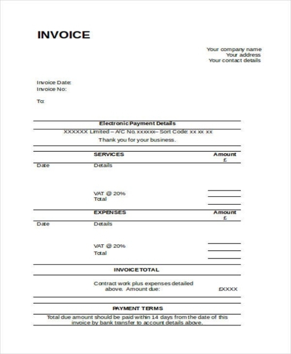 Small Business Invoice Template – 8+ Free Word, Pdf Format Download With Regard To Free Business Invoice Template Downloads