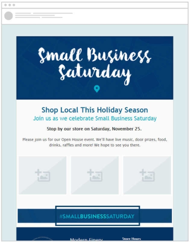 Small Business Saturday Promotion | Snapretail With Business Promotion Email Template