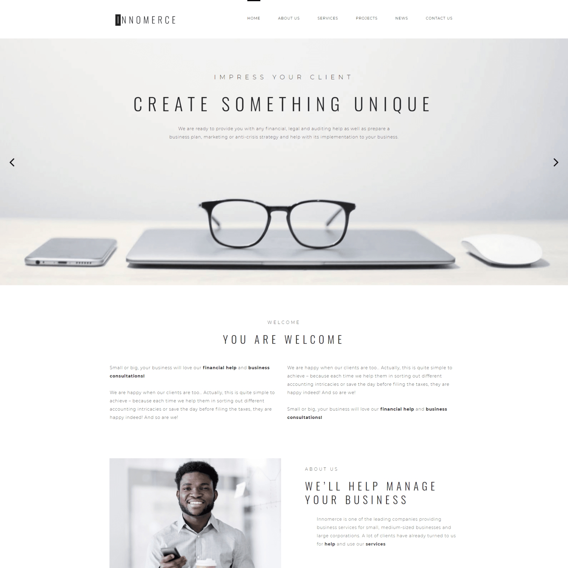 Small Business Website Template - Go Edit Throughout Small Business Website Templates Free