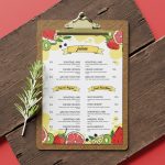 Smoothie Fruit Juice Menu Design Template – 99Effects Within To Go Menu Template