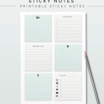 Social Media Sticky Notes Printable Sticky Notes Template | Etsy for Sticky Note Template