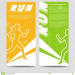 Sport Brochure Template With Running Woman Stock Vector – Illustration With Running Flyer Template