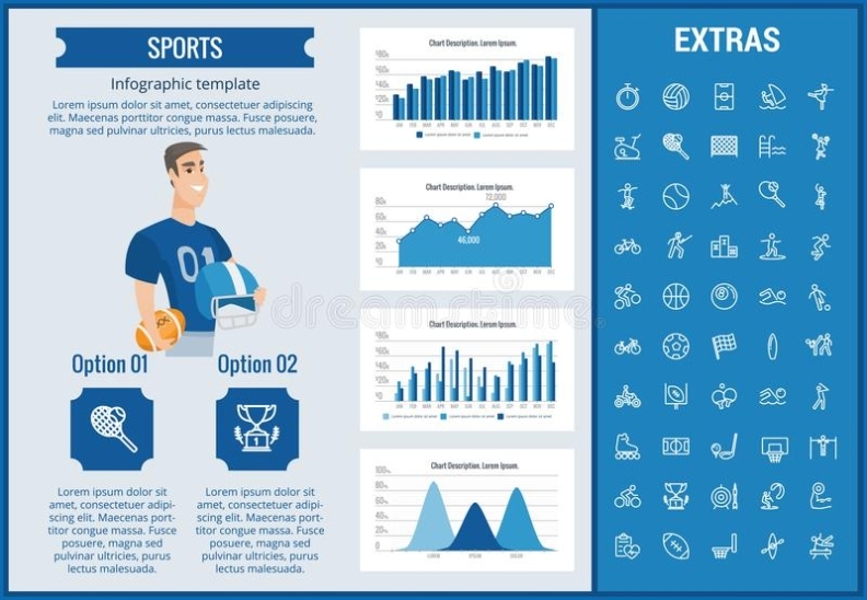Sports Infographic Template, Elements And Icons. Stock Vector intended for Sports Infographics Templates