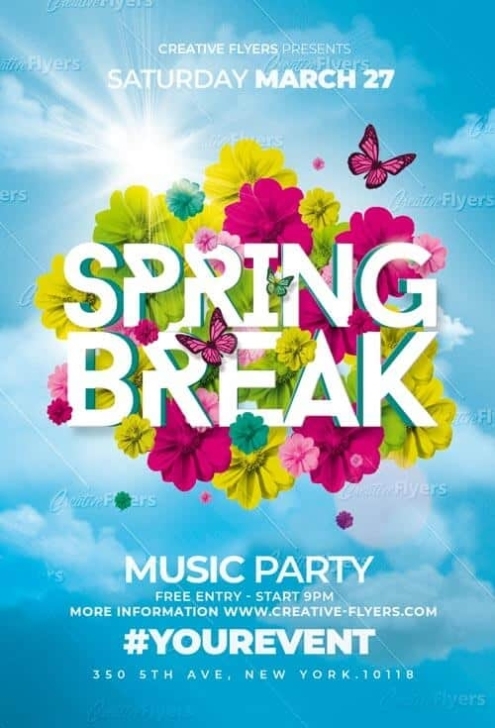 Spring Break Psd Flyer Templates – Creativeflyers Intended For Spring Event Flyer Template
