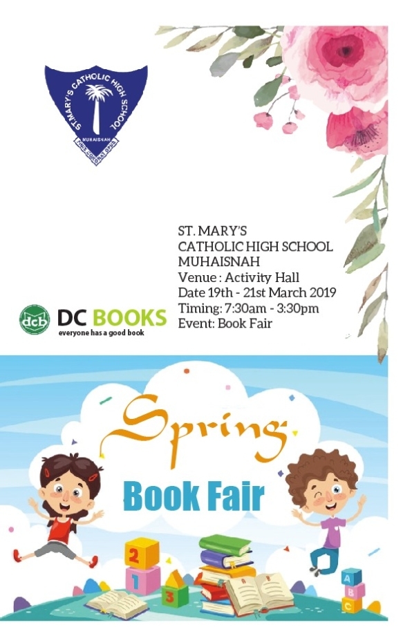 St. Mary'S Catholic High School Muhaisnah, Dubai | Spring Book Fair pertaining to Scholastic Book Fair Flyer Template