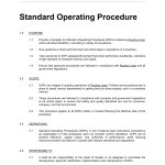 Standard Operating Procedure Template – Routine Lines With Procedure Note Template