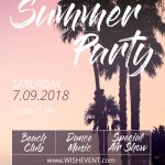 Summer Beach Party Flyer Design Template In Psd, Word, Publisher Throughout Summer Event Flyer Template