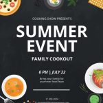 Summer Food Event Flyer Template [Free Jpg] – Illustrator, Word, Apple With Free Flyer Template Illustrator