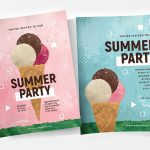 Summer Ice Cream Poster Template – Psd, Ai & Vector – Brandpacks Inside Ice Cream Party Flyer Template