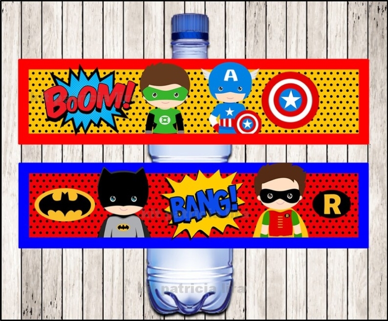 Superhero Water Labels Instant Download Superhero Water | Etsy Throughout Superhero Water Bottle Labels Template