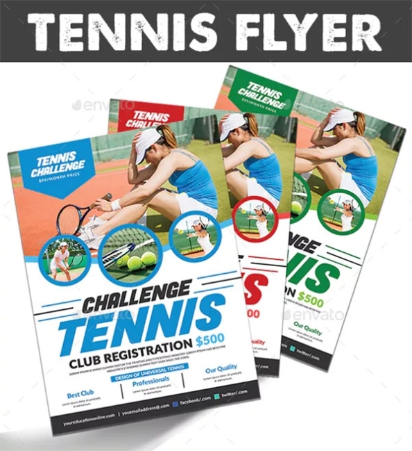 Tennis Flyer Templates - Free & Premium Psd Ai Png Eps Downloads Regarding Tennis Flyer Template Free