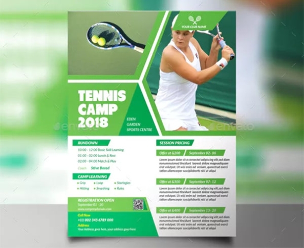 Tennis Flyer Templates - Free & Premium Psd Ai Png Eps Downloads With Regard To Tennis Flyer Template Free