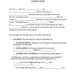Texas Unsecured Promissory Note Template – Promissory Notes In Free Installment Promissory Note Template