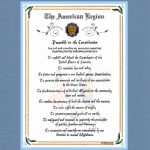 The American Legion Preamble | Etsy Intended For American Legion Letterhead Template