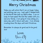 The Elf On The Shelf Leaves Behind A Good Bye Letter On Christmas Day Intended For Goodbye Letter From Elf On The Shelf Template