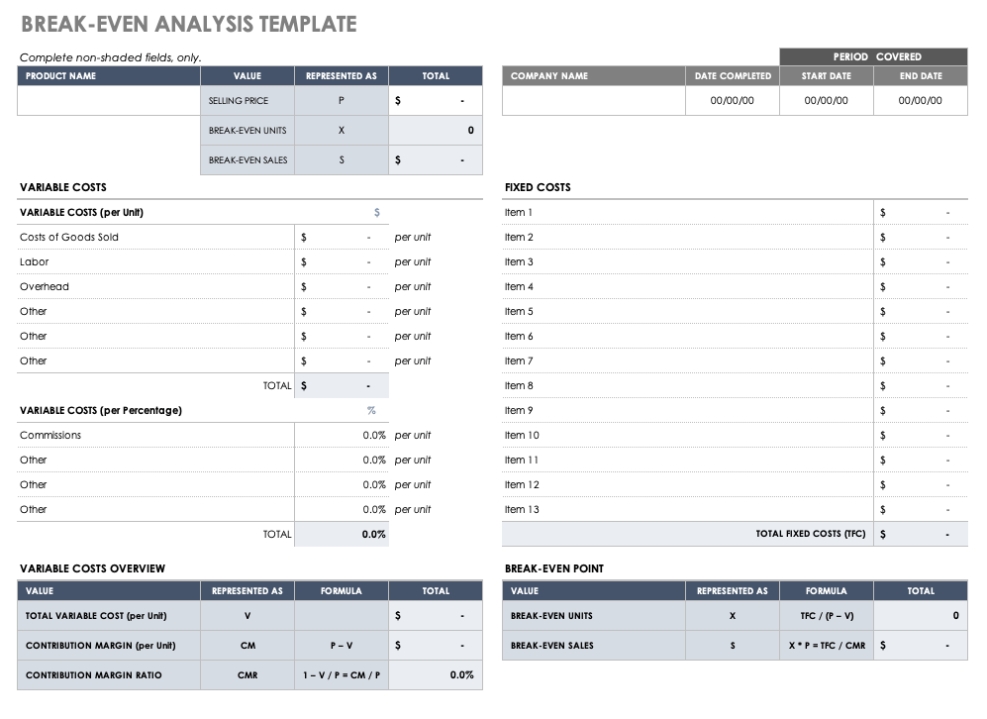 The Student: [Download 43+] View Break Even Analysis Template Business For Business Plan Template Excel Free Download