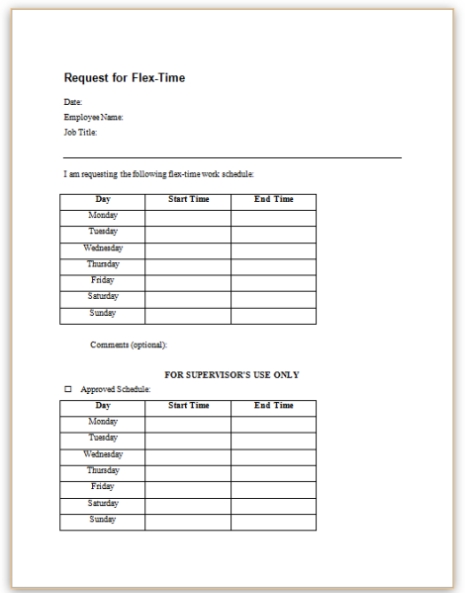 This Sample Form Can Be Used By Employees To Submit Requests For Pertaining To Individual Flexibility Agreement Template