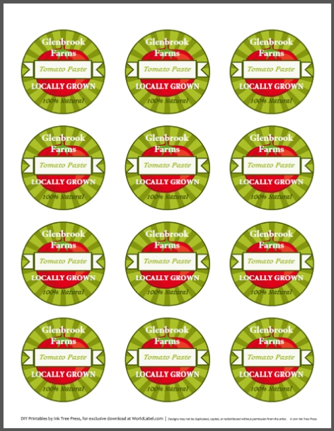 Tomato Canning Jars Labels For Your Farmers Market Stand | Free Inside Canning Labels Template Free