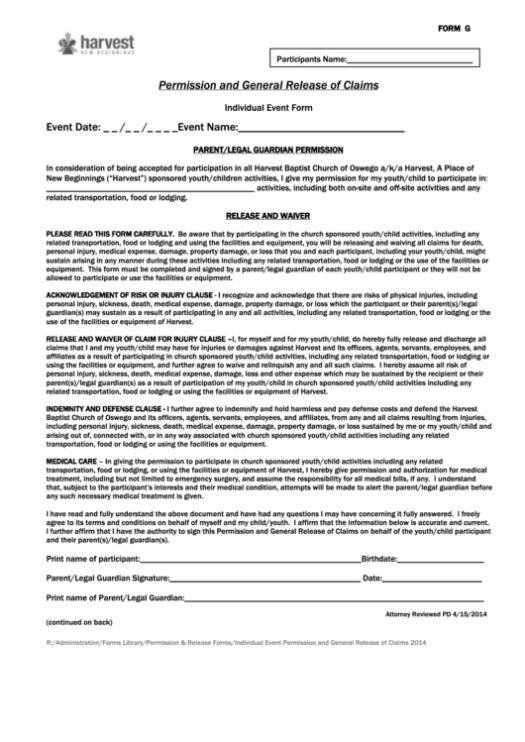 Top 13 Release Of Claims Form Templates Free To Download In Pdf Format For Risk Participation Agreement Template