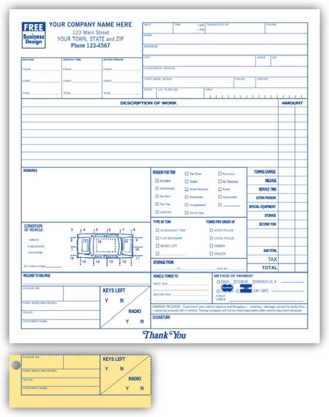 Towing Service Invoice Template Within Towing Service Agreement Template