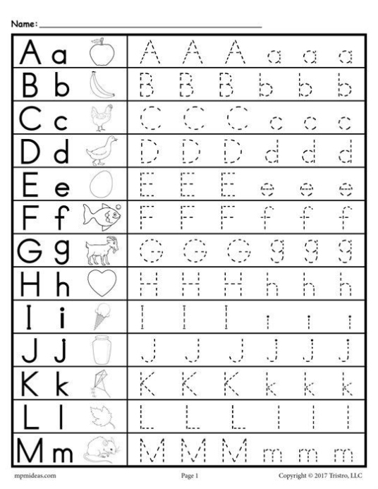 Tracing Letters. At Our Son'S Preschool, The Kids Have… | By Brennan In Tracing Letters Template
