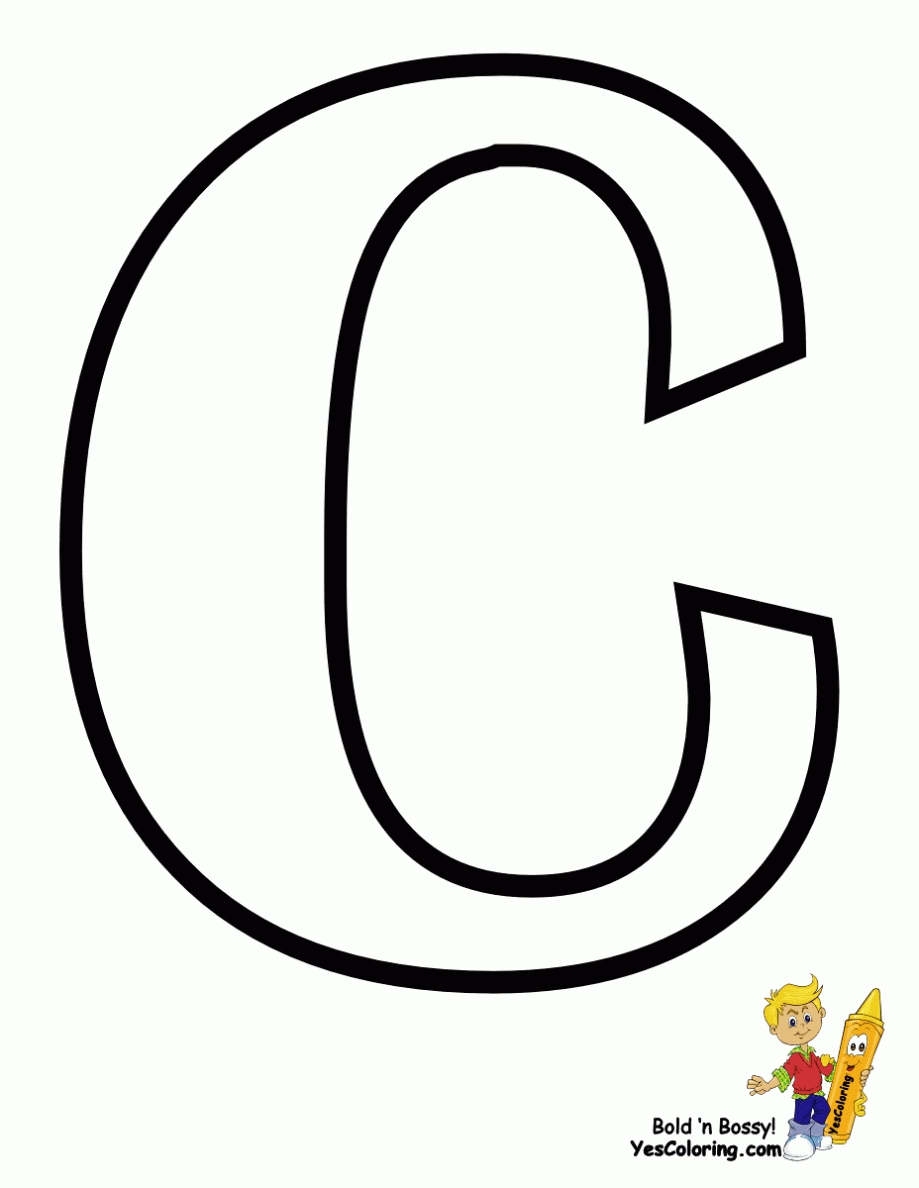 Traditional Free Alphabet Coloring Pages | Learn Alphabets| Numbers Pertaining To Large Letter C Template