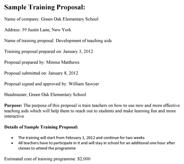 Training Proposal Template With Regard To Course Proposal Template