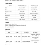 Travel Itinerary Template [Free Pdf] – Word (Doc) | Apple (Mac) Pages Throughout Travel Agenda Template