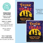 Trick Or Treat Trunk Or Treat Flyer Template Editable | Etsy Throughout Trunk Or Treat Flyer Template