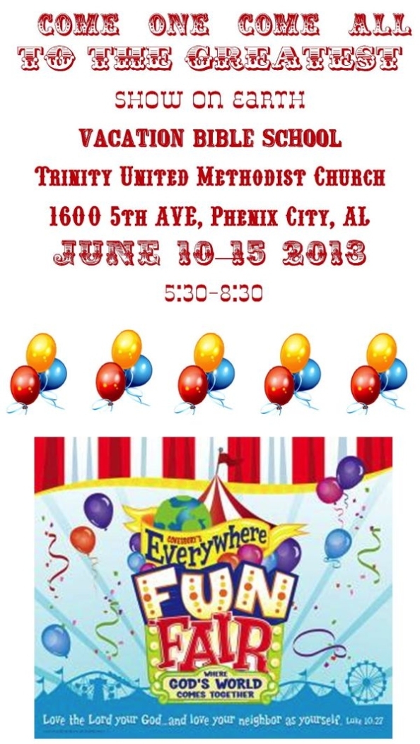 Trinity Umc Vacation Bible School 2013 With Regard To Vbs Flyer Template